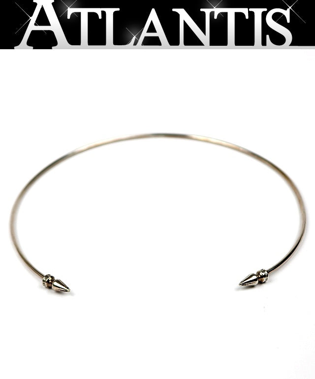 CHROME HEARTS Spike Choker Necklace Silver Size ONE SIZE