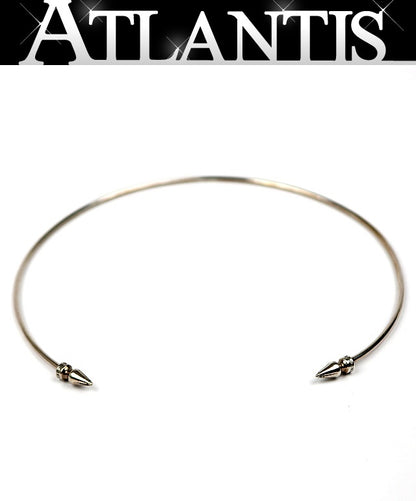 CHROME HEARTS Spike Choker Necklace Silver Size ONE SIZE