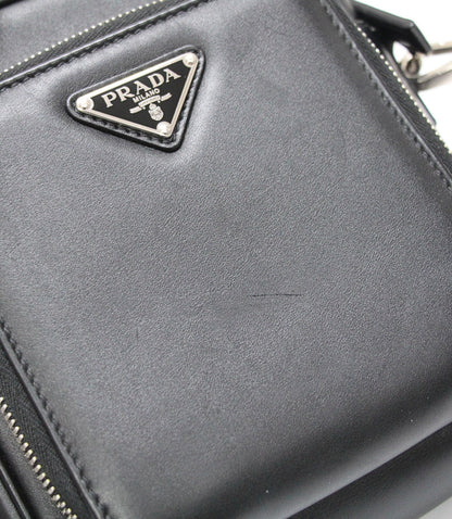 PRADA Triangle Logo Soft Calf Bag Black Size ONE SIZE