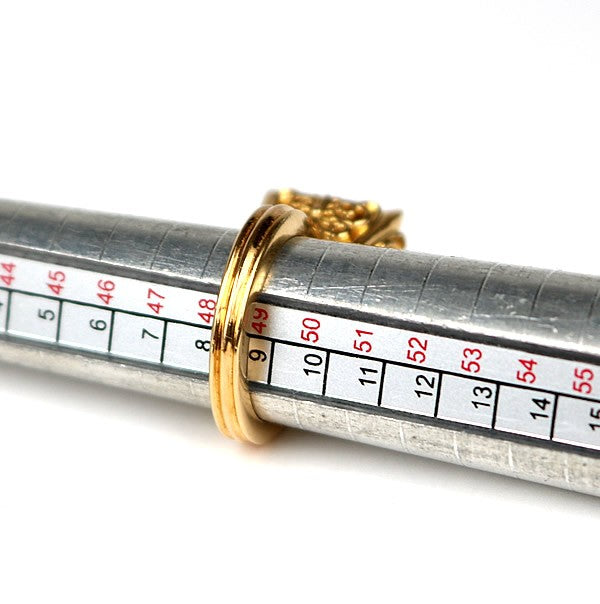 CHROME HEARTS 22K Cocktail CH Plus Ring Gold Size ONE SIZE