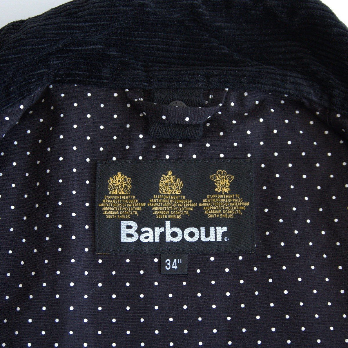 Barbour SL International Jacket Black Size 34