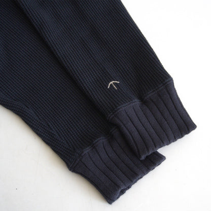 Nigel Cabourn TURTLE NECK WAFFLE T-Shirt Blue Size 50