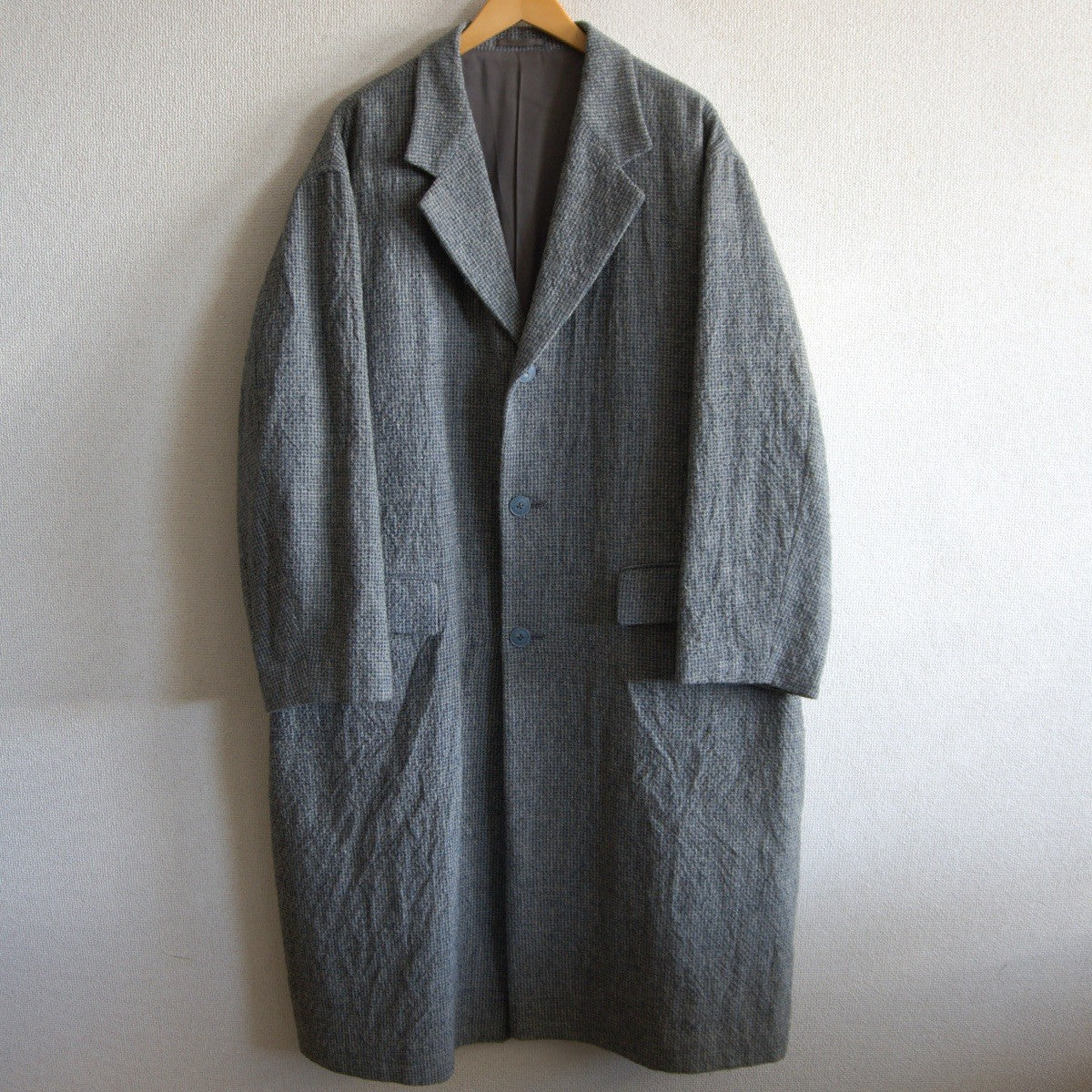 Y's for Men 90S Wool Tweed Long Coat Size L