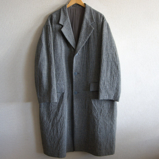 Y's for Men 90S Wool Tweed Long Coat Size L