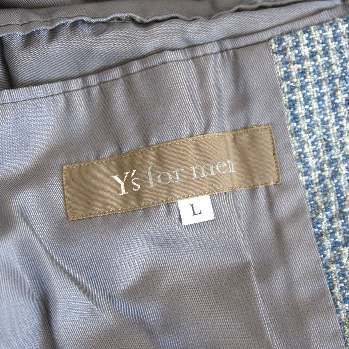 Y's for Men 90S Wool Tweed Long Coat Size L