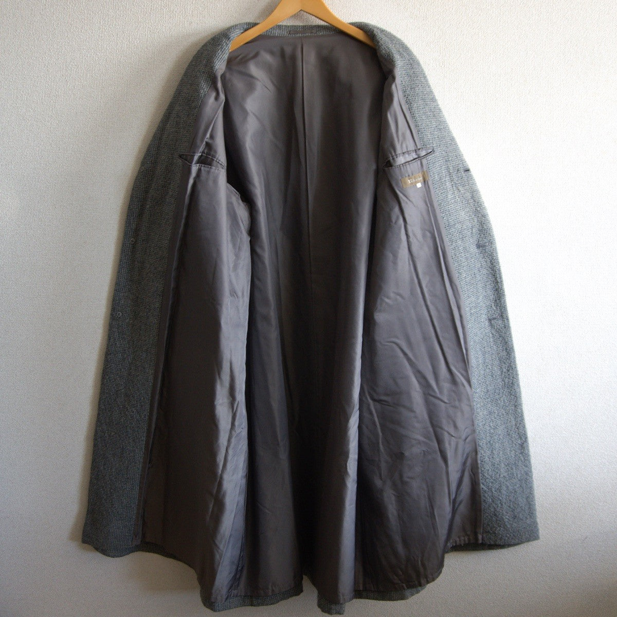 Y's for Men 90S Wool Tweed Long Coat Size L