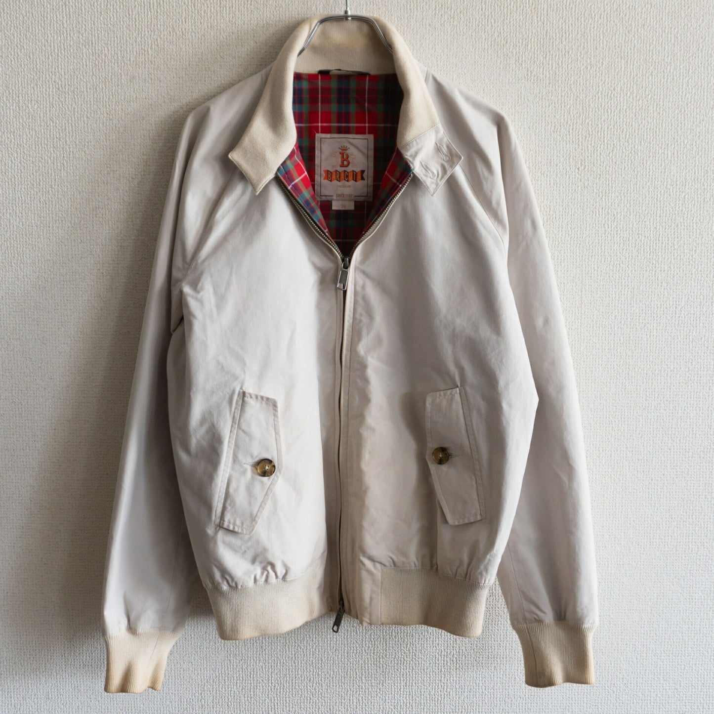 BARACUTA G9 Harrington Jacket Ivory Size 36