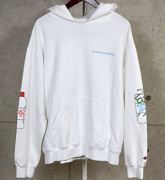 CHROME HEARTS PPO Retro Cycle Matty Boy Hoodie White Size XL