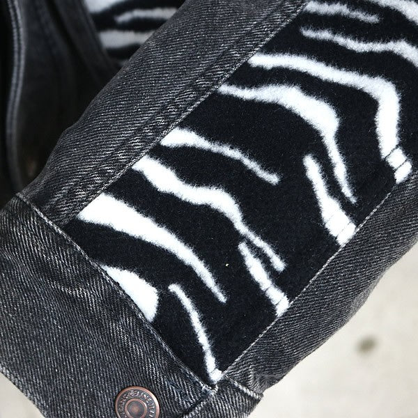 CELINE 21AW Hedi TEEN KNIGHT POEM Zebra Jacket Black Size L