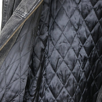 CELINE 21AW Hedi TEEN KNIGHT POEM Zebra Jacket Black Size L