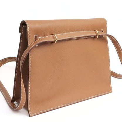 HERMES Kellydane 2 Gold Evercolor Shoulder Bag Size ONE SIZE