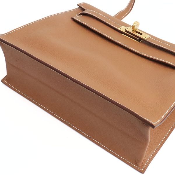 HERMES Kellydane 2 Gold Evercolor Shoulder Bag Size ONE SIZE