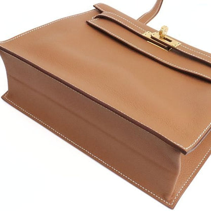 HERMES Kellydane 2 Gold Evercolor Shoulder Bag Size ONE SIZE