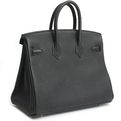 HERMES Birkin 25 Black Togo Hardware Handbag Size ONE SIZE