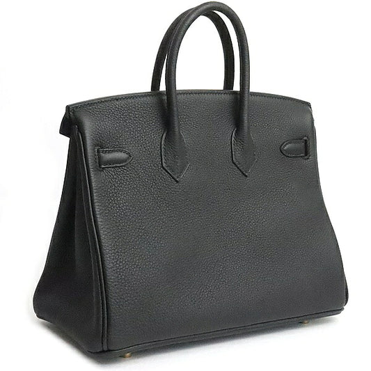 HERMES Birkin 25 Black Togo Hardware Handbag Size ONE SIZE