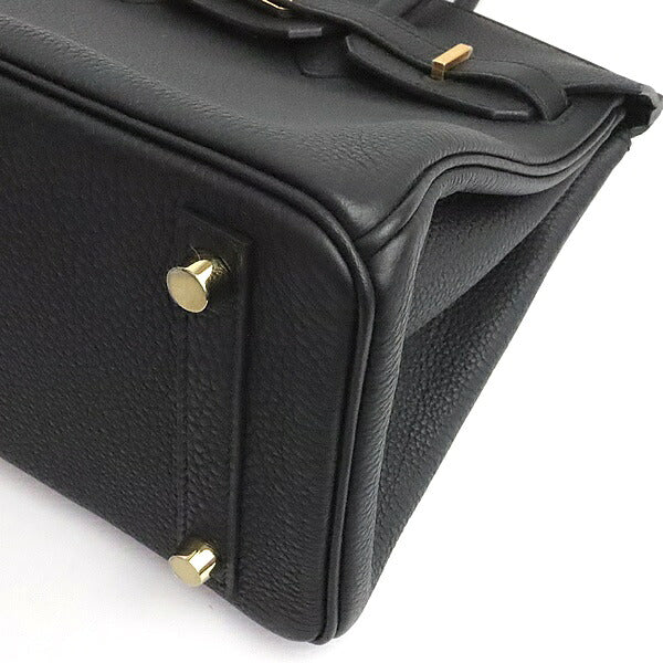 HERMES Birkin 25 Black Togo Hardware Handbag Size ONE SIZE