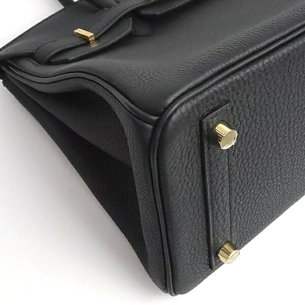 HERMES Birkin 25 Black Togo Hardware Handbag Size ONE SIZE