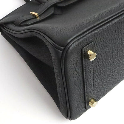 HERMES Birkin 25 Black Togo Hardware Handbag Size ONE SIZE