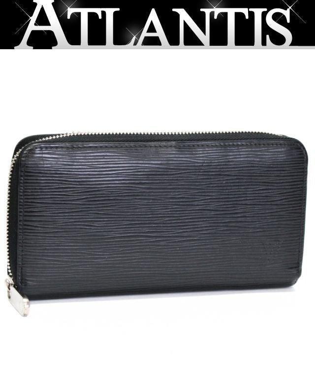Louis Vuitton Epi Leather Round Wallet Black Size ONE SIZE