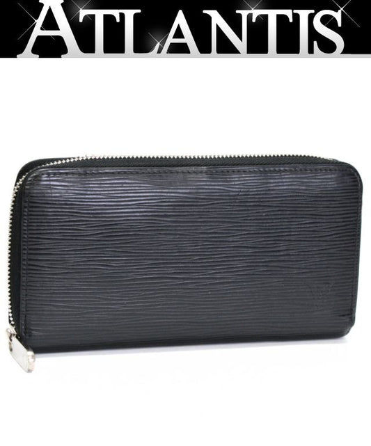 Louis Vuitton Epi Leather Round Wallet Black Size ONE SIZE