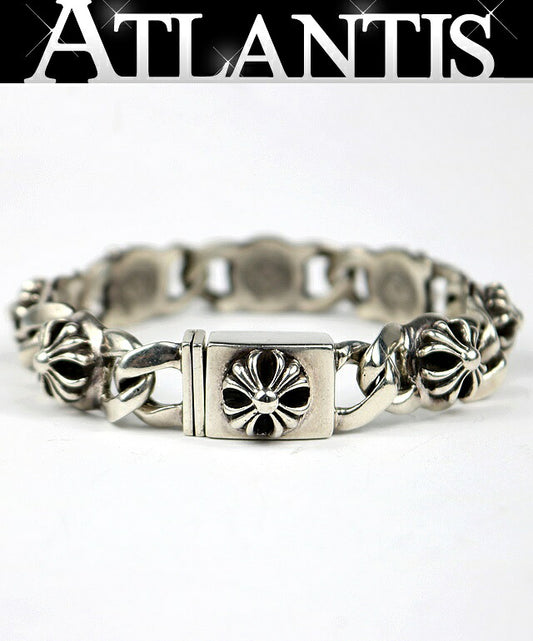 CHROME HEARTS Small Crosslink Silver Bracelet Size ONE SIZE