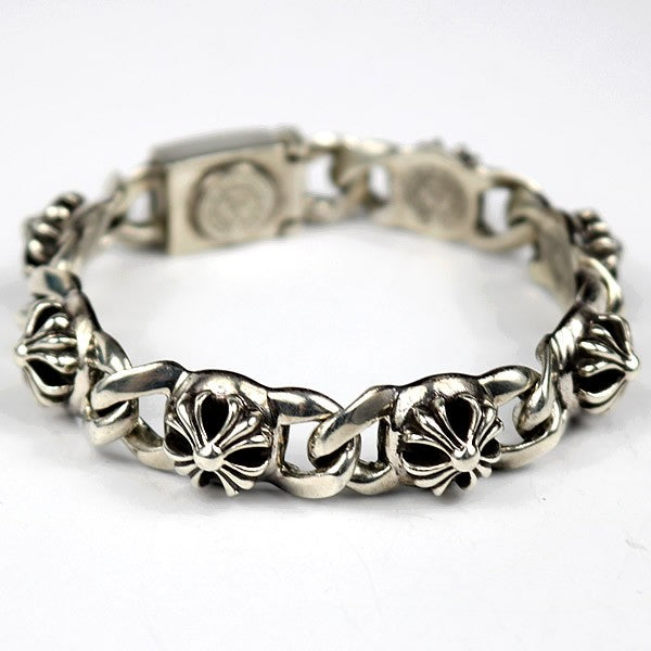CHROME HEARTS Small Crosslink Silver Bracelet Size ONE SIZE