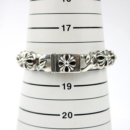 CHROME HEARTS Small Crosslink Silver Bracelet Size ONE SIZE