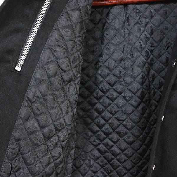 CHROME HEARTS Star Patch Leather Bomber Black Size S
