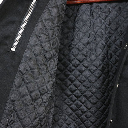 CHROME HEARTS Star Patch Leather Bomber Black Size S