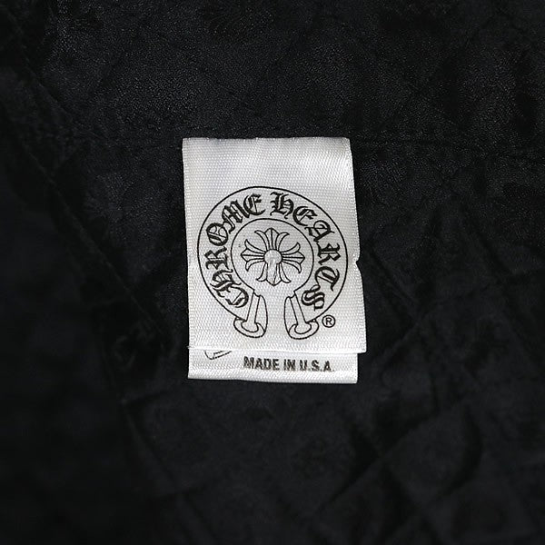 CHROME HEARTS Star Patch Leather Bomber Black Size S