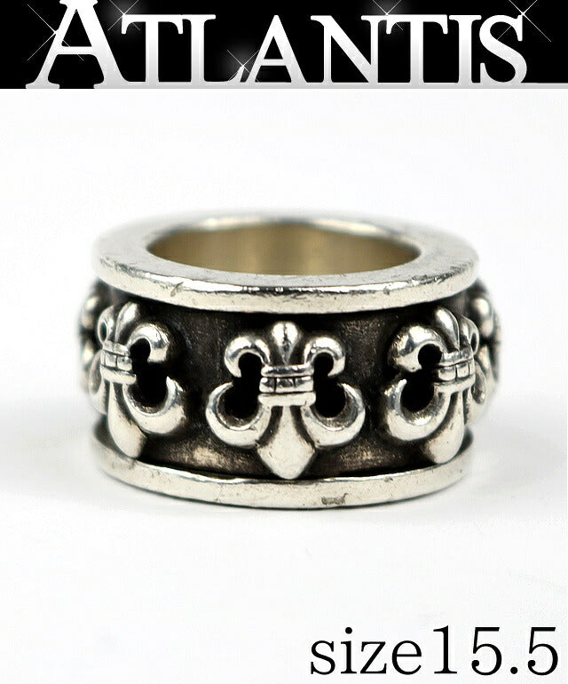 CHROME HEARTS BS Fleur Spinner Silver Ring Size ONE SIZE