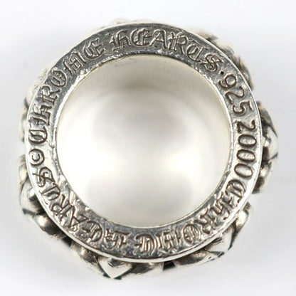 CHROME HEARTS BS Fleur Spinner Silver Ring Size ONE SIZE