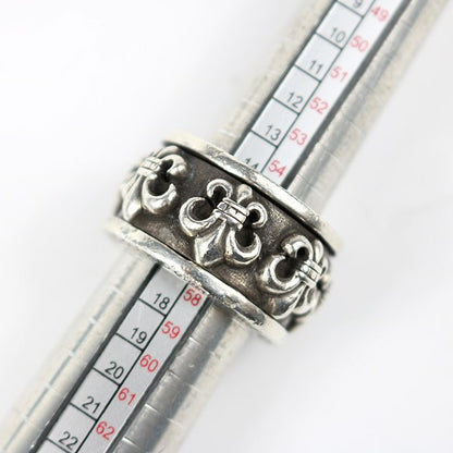 CHROME HEARTS BS Fleur Spinner Silver Ring Size ONE SIZE