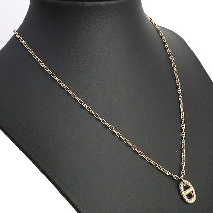 HERMES Chaine d'Ancre K18PG Diamond Necklace Size ONE SIZE