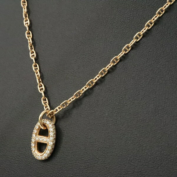 HERMES Chaine d'Ancre K18PG Diamond Necklace Size ONE SIZE