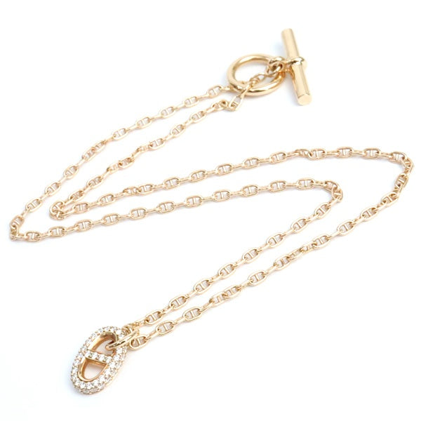 HERMES Chaine d'Ancre K18PG Diamond Necklace Size ONE SIZE