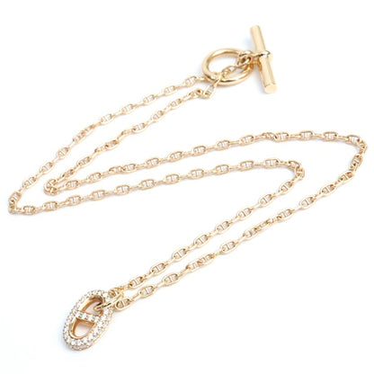 HERMES Chaine d'Ancre K18PG Diamond Necklace Size ONE SIZE