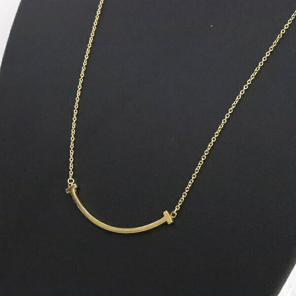 TIFFANY&Co. T Smile Bar Small K18YG Necklace Size ONE SIZE