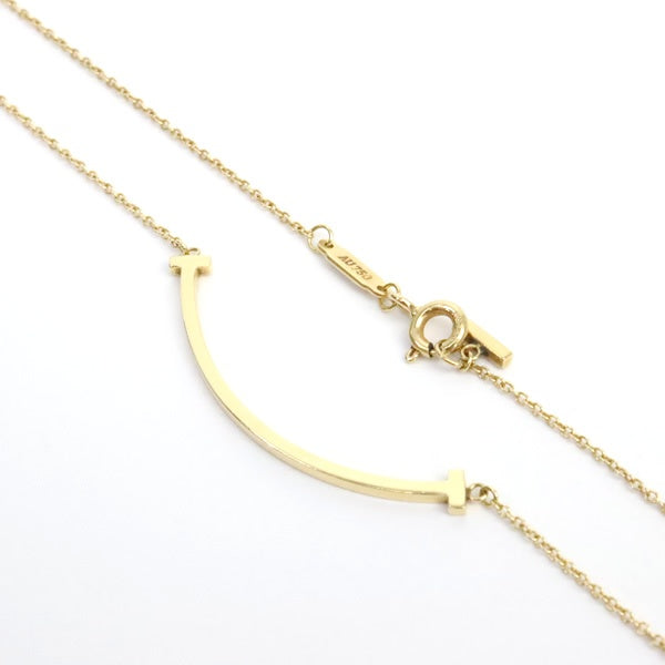 TIFFANY&Co. T Smile Bar Small K18YG Necklace Size ONE SIZE