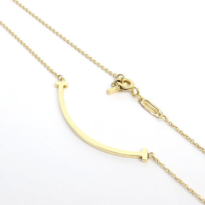 TIFFANY&Co. T Smile Bar Small K18YG Necklace Size ONE SIZE