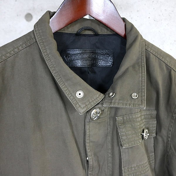 CHROME HEARTS Cherry Bomb Military Jacket Khaki Size M