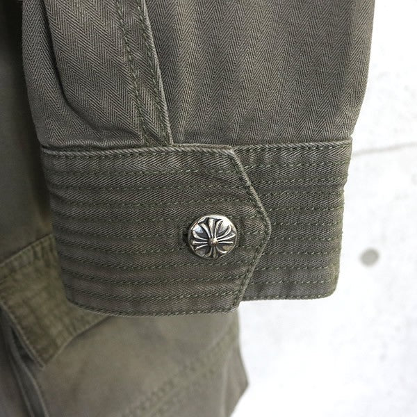 CHROME HEARTS Cherry Bomb Military Jacket Khaki Size M