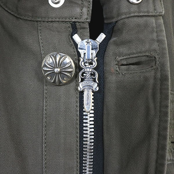 CHROME HEARTS Cherry Bomb Military Jacket Khaki Size M