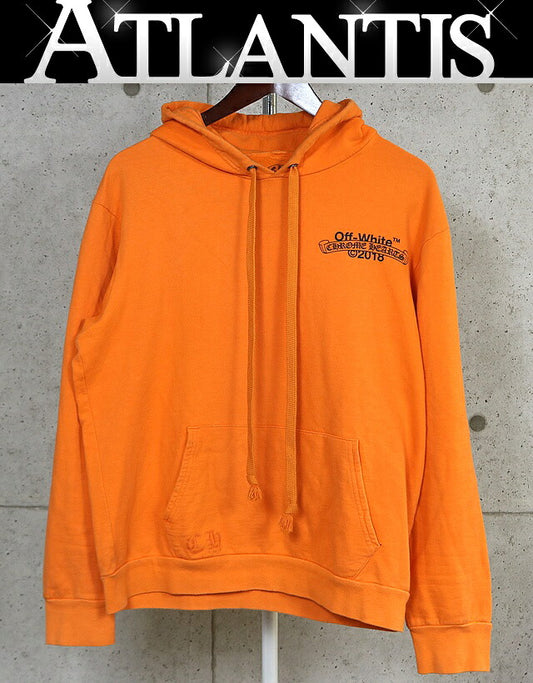 CHROME HEARTS x Off-White Hoodie Orange Black Size L