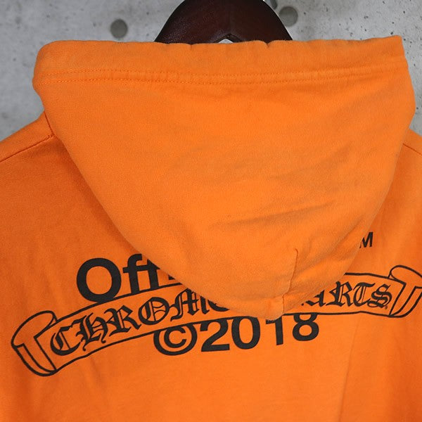 CHROME HEARTS x Off-White Hoodie Orange Black Size L