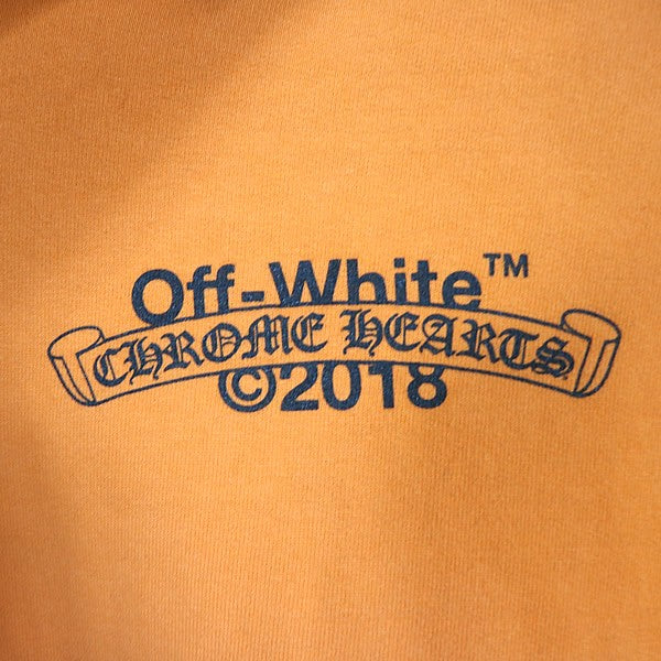 CHROME HEARTS x Off-White Hoodie Orange Black Size L