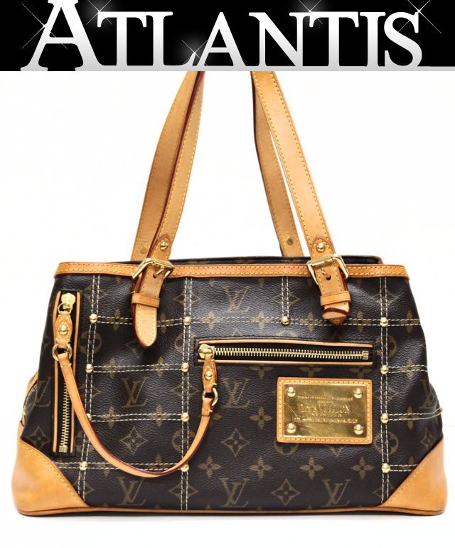 Louis Vuitton Rivet Monogram Handbag Brown Size ONE SIZE