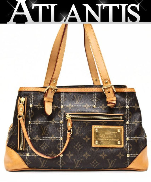 Louis Vuitton Rivet Monogram Handbag Brown Size ONE SIZE