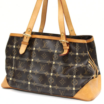 Louis Vuitton Rivet Monogram Handbag Brown Size ONE SIZE