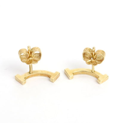 TIFFANY Smile Mini K18YG Earrings Size ONE SIZE